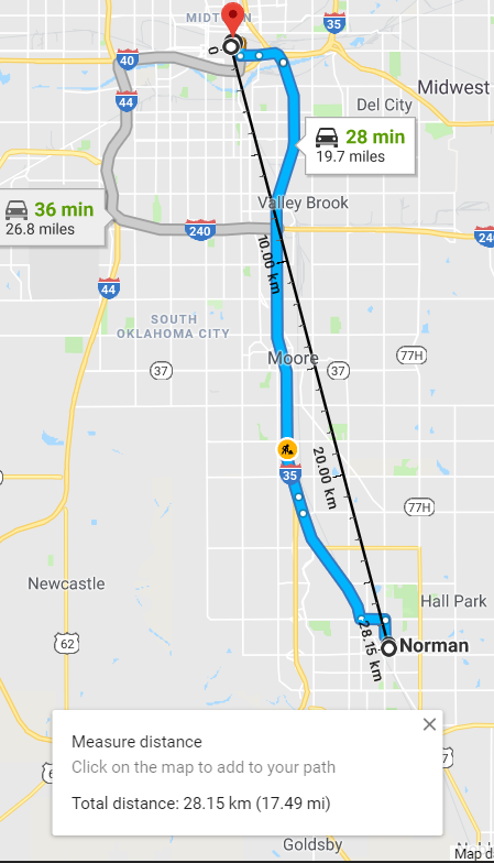 Calculate Road Distance Between Two Latitude Longitude Points Python